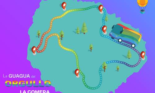Imagen de ‘La Guagua del Orgullo’ inicia este sábado su recorrido por La Gomera